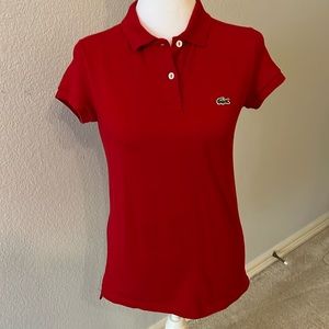 Lacoste Red Polo EUC